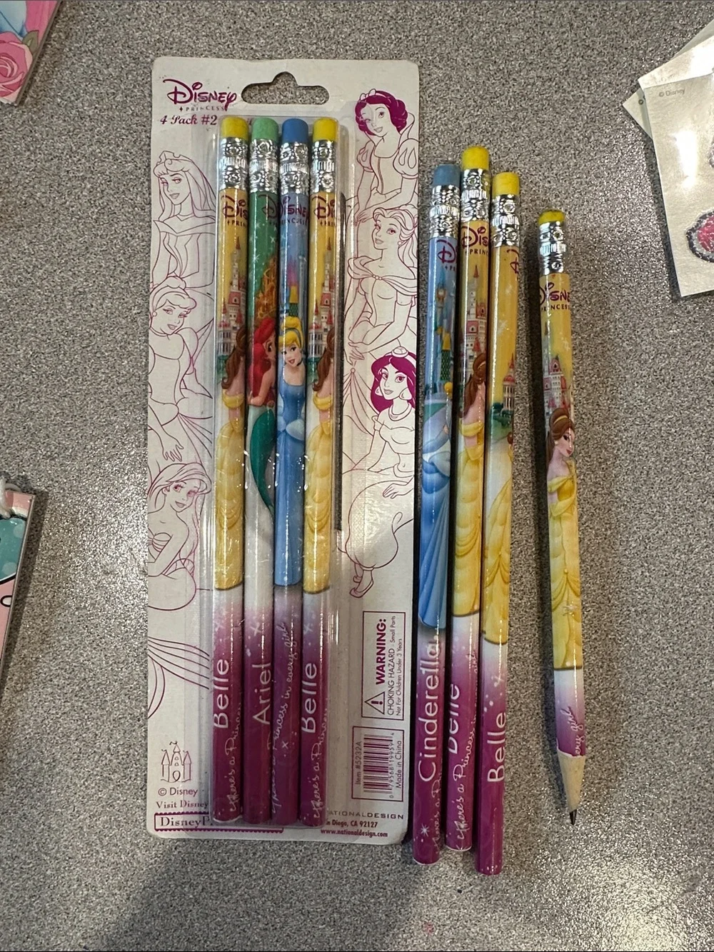 Disney Princess Spiral Notebooks Pencils Tattoos Party Favor Set
